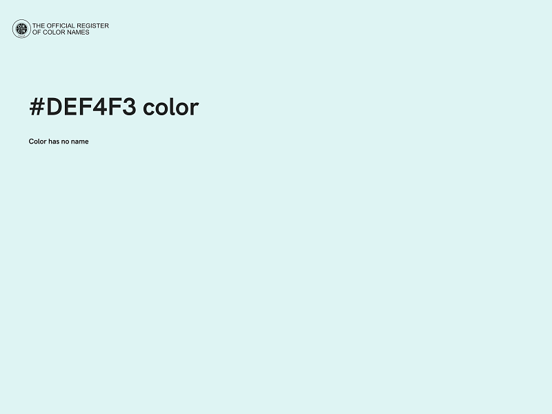 #DEF4F3 color image