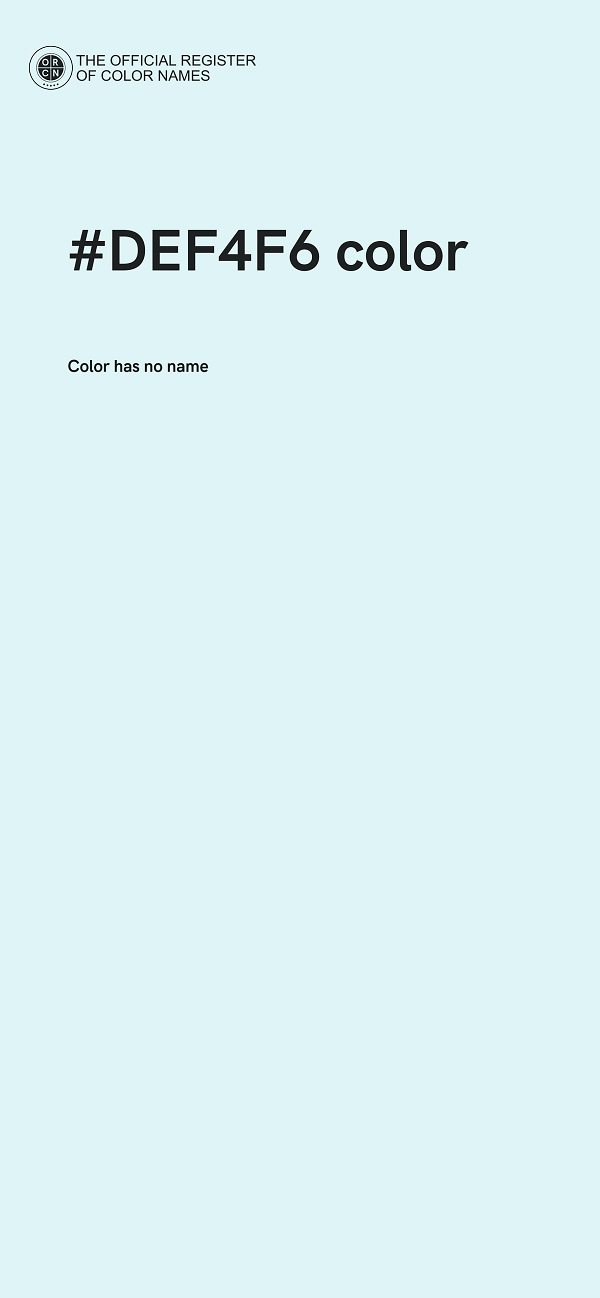 #DEF4F6 color image