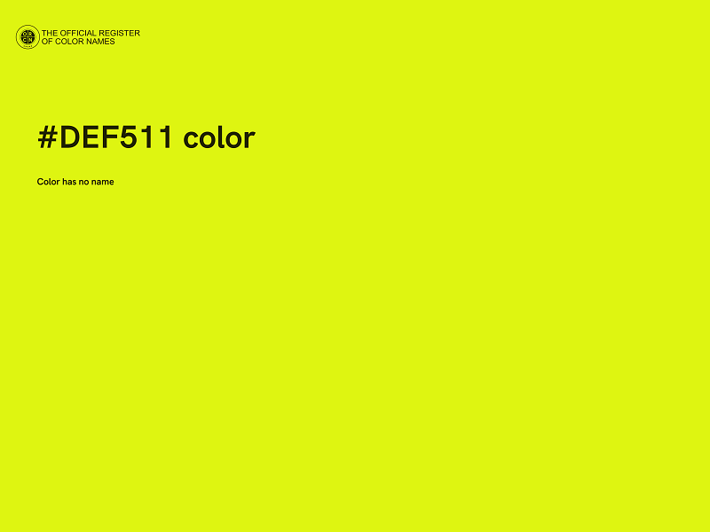 #DEF511 color image