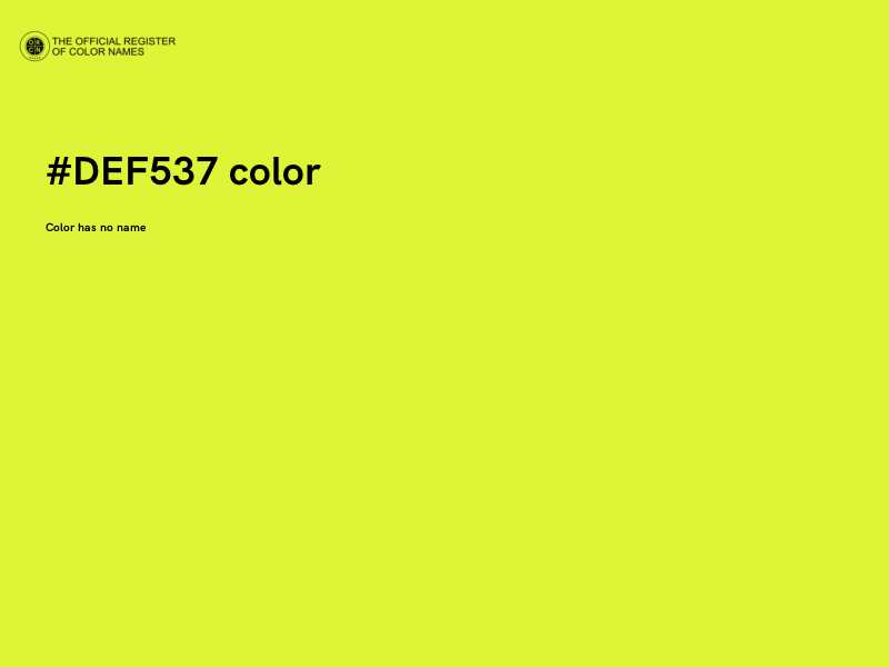 #DEF537 color image