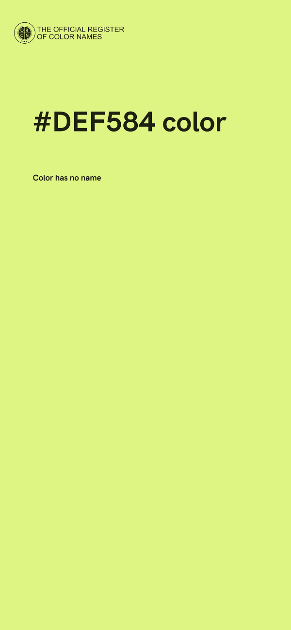 #DEF584 color image