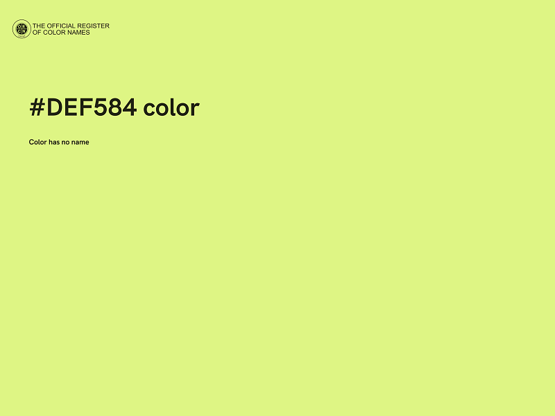#DEF584 color image