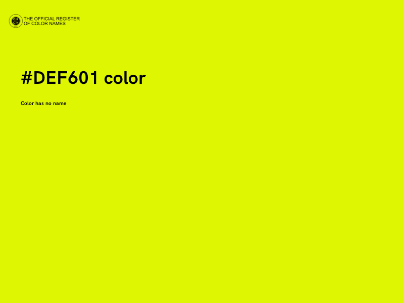 #DEF601 color image