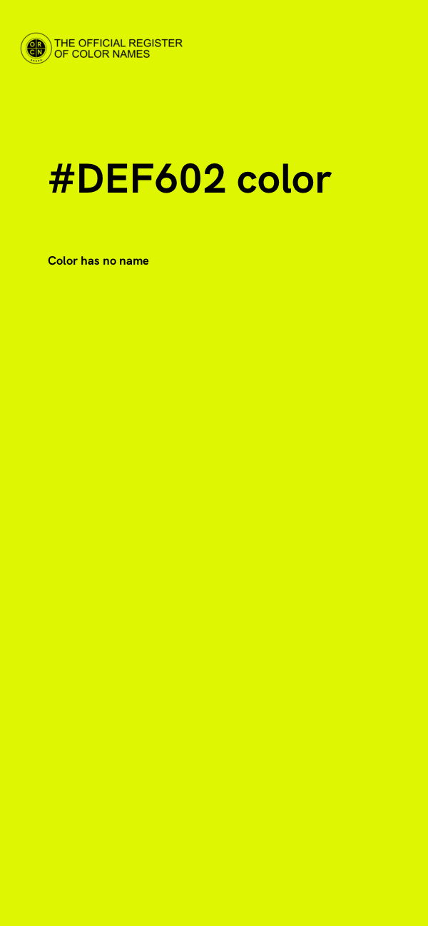 #DEF602 color image