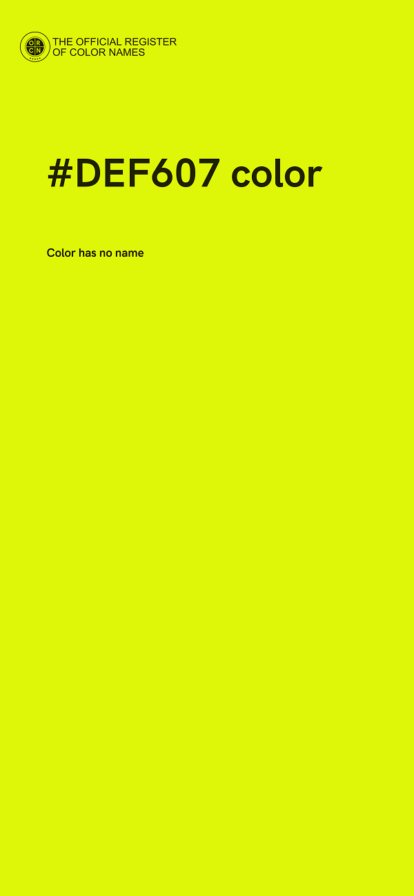 #DEF607 color image