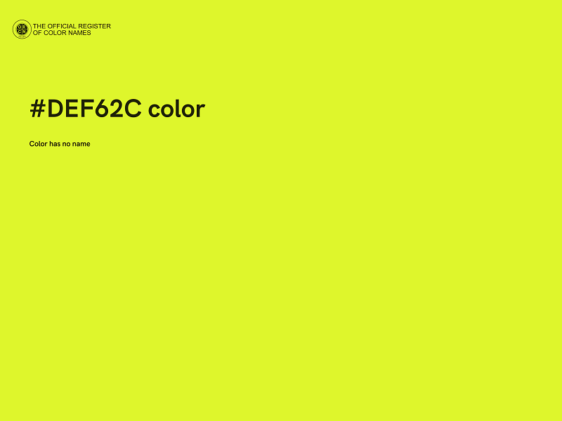 #DEF62C color image