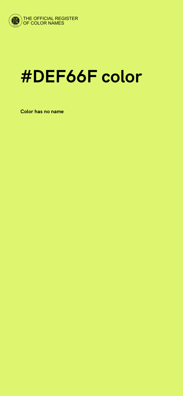 #DEF66F color image
