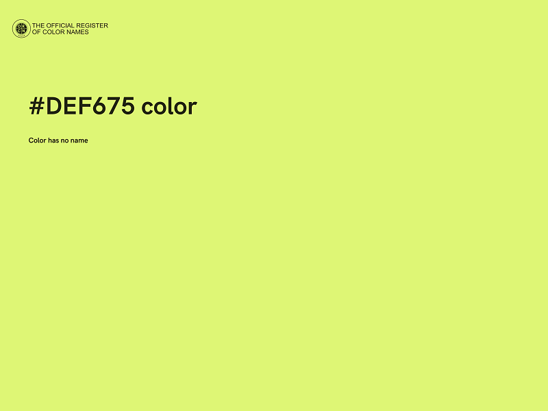 #DEF675 color image