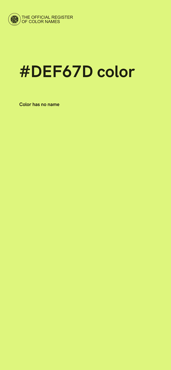 #DEF67D color image