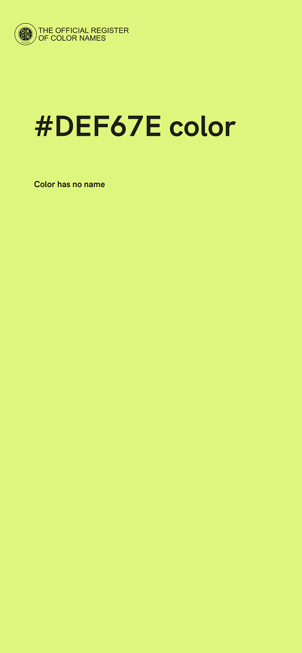 #DEF67E color image
