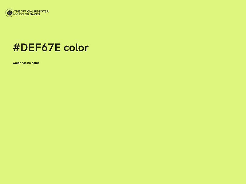 #DEF67E color image