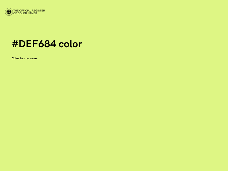 #DEF684 color image