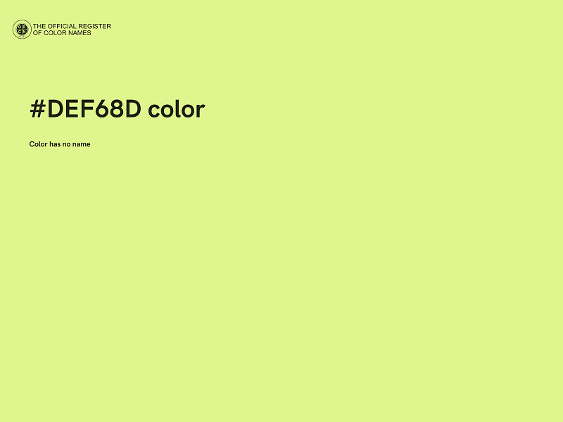 #DEF68D color image