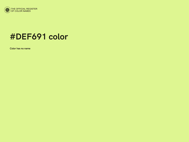 #DEF691 color image