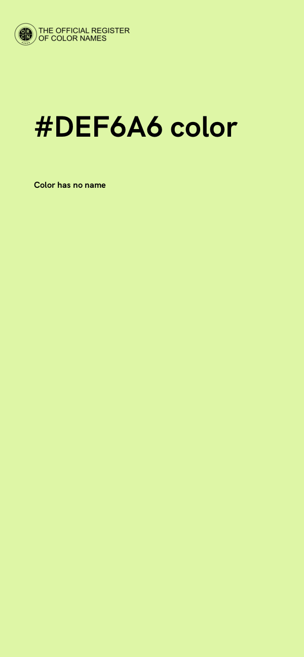 #DEF6A6 color image