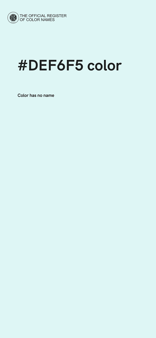 #DEF6F5 color image