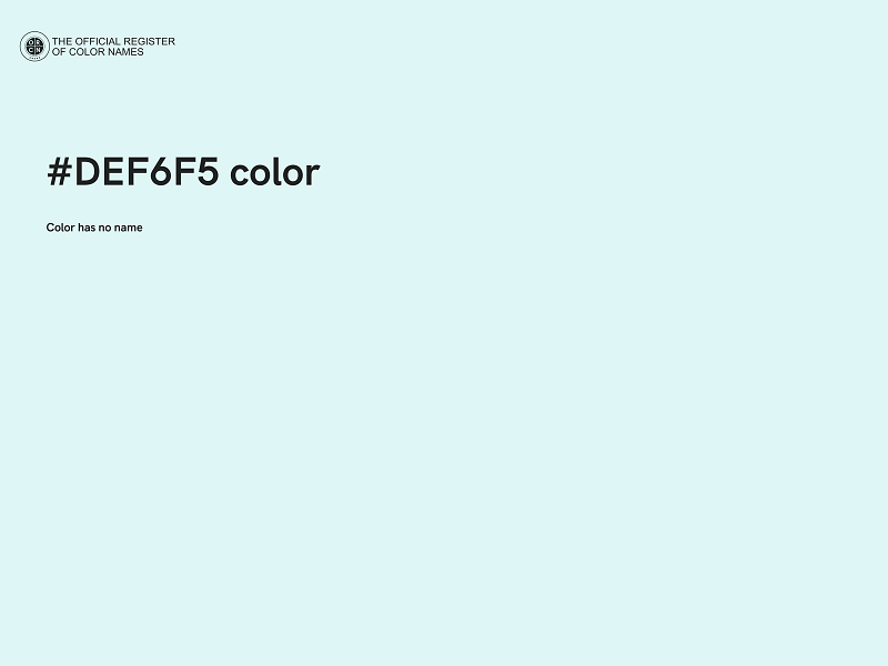 #DEF6F5 color image
