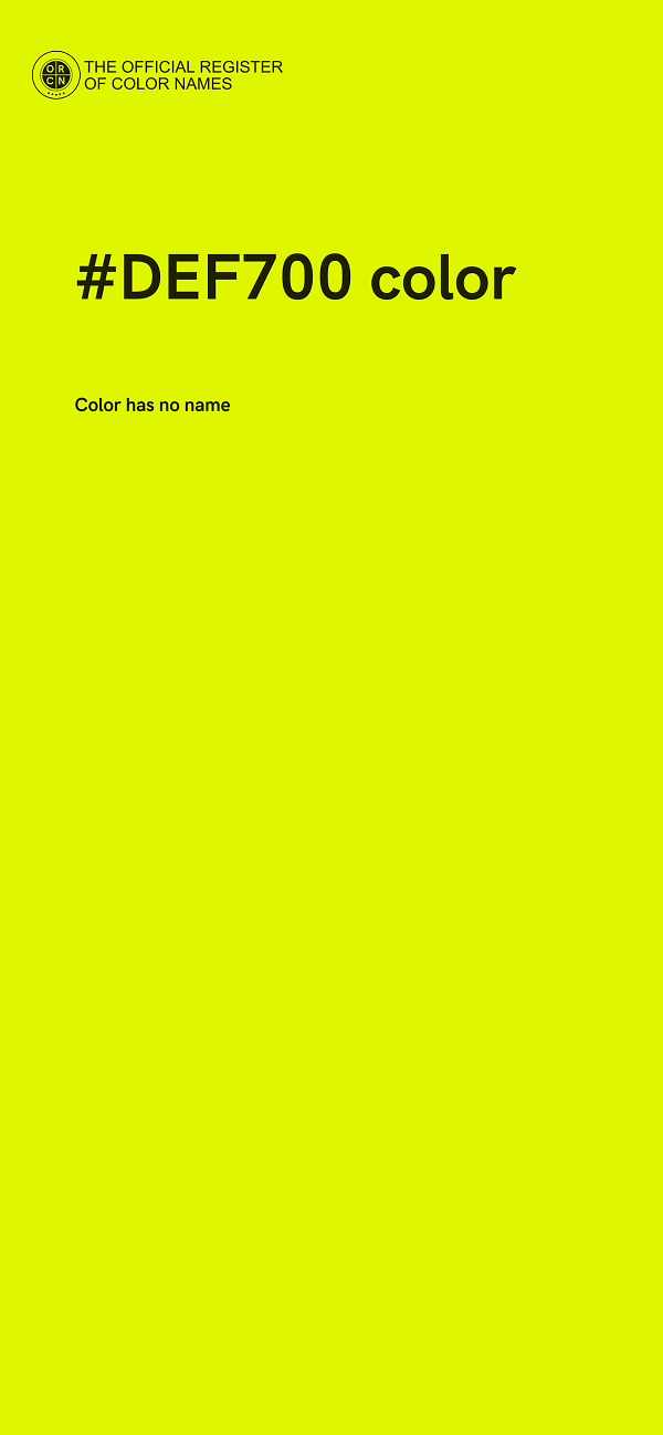 #DEF700 color image