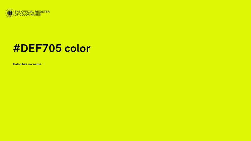 #DEF705 color image