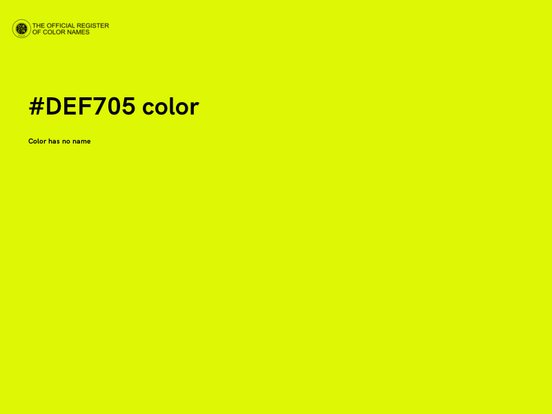#DEF705 color image