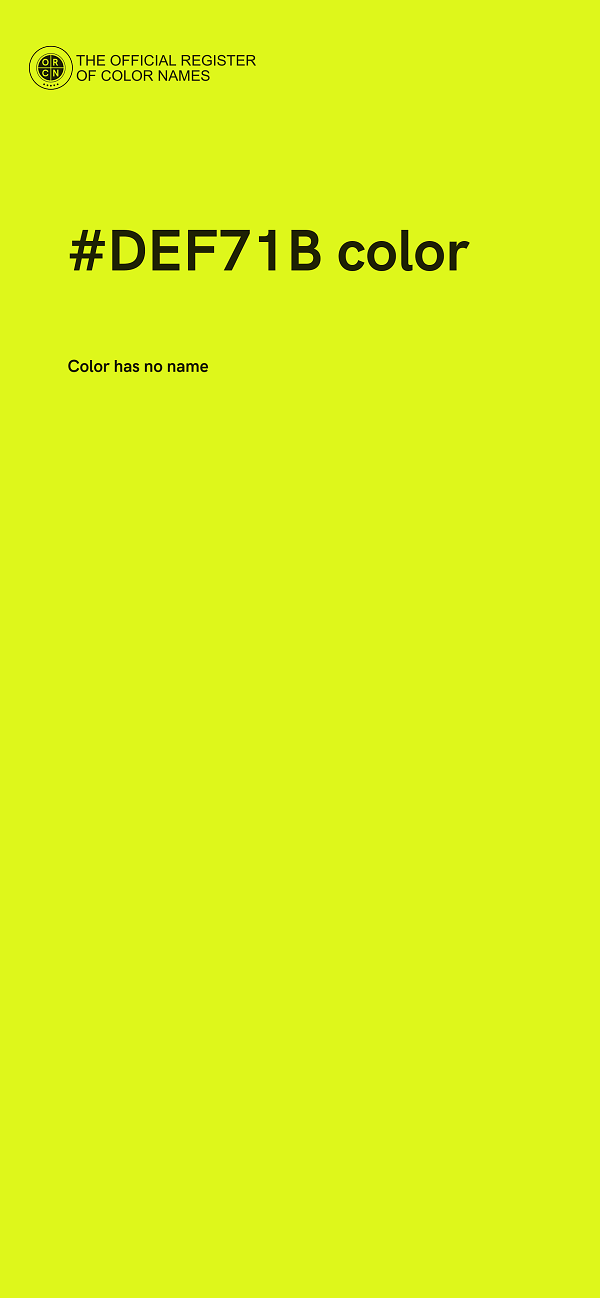 #DEF71B color image