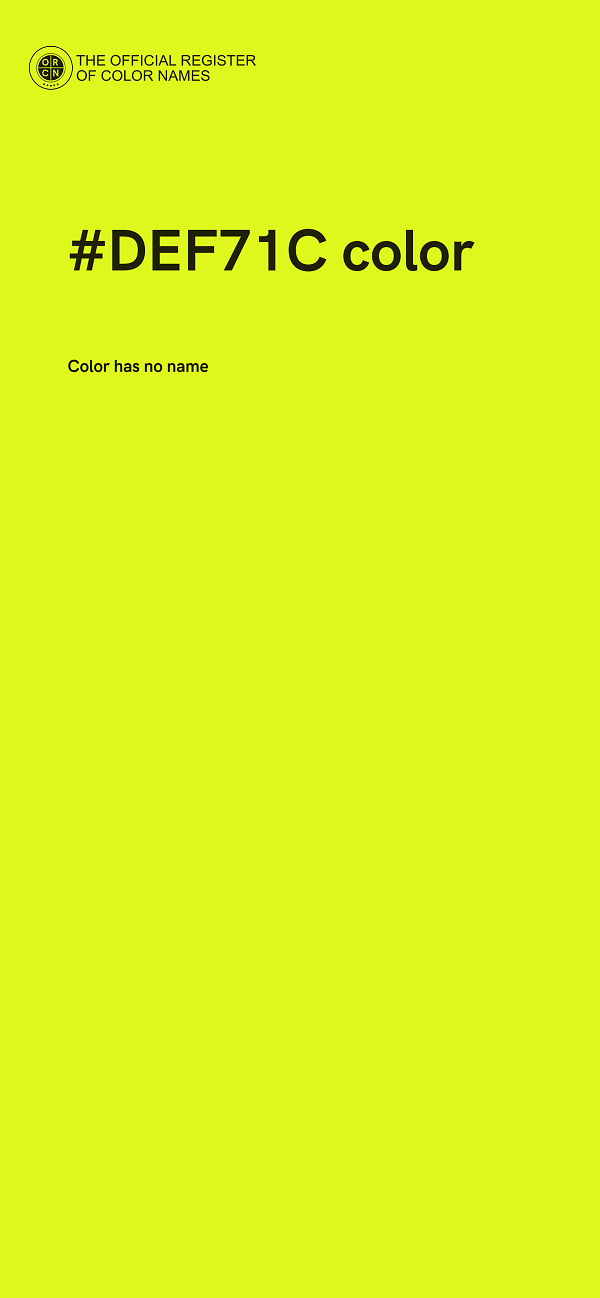 #DEF71C color image