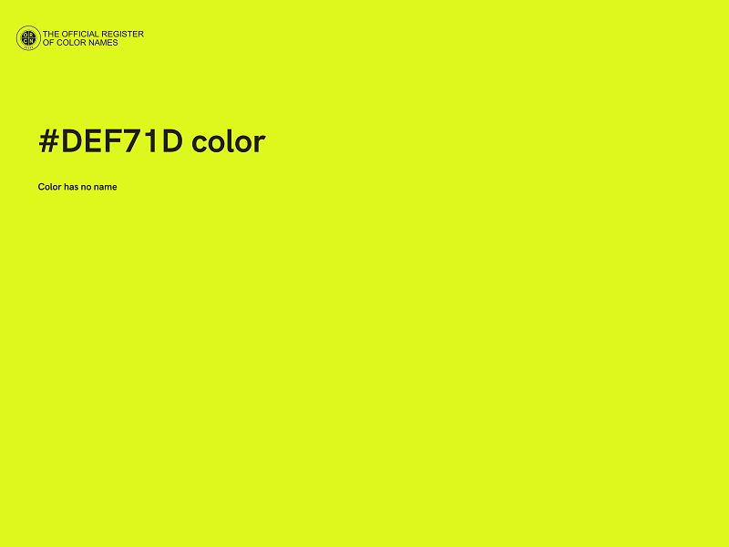#DEF71D color image