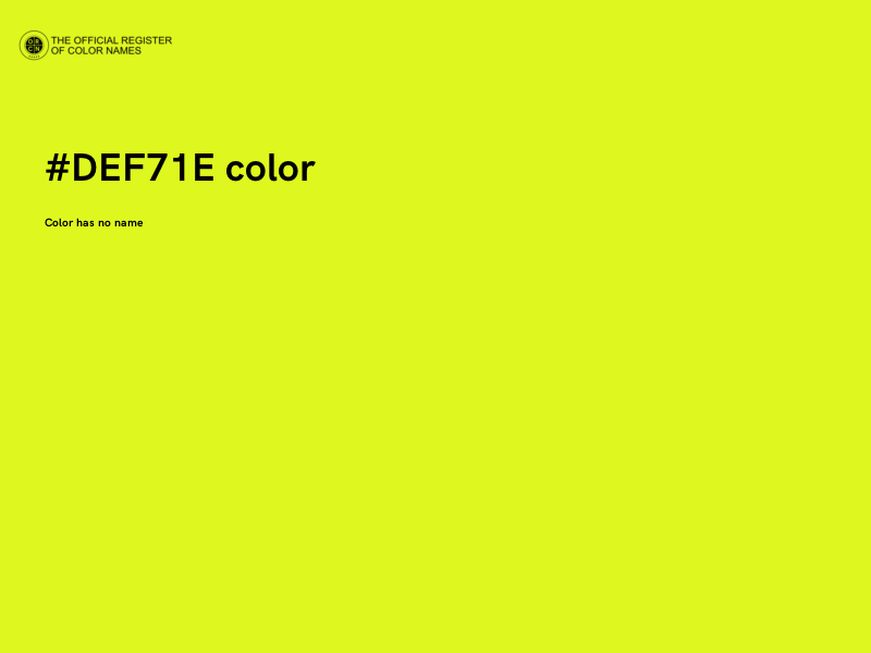 #DEF71E color image
