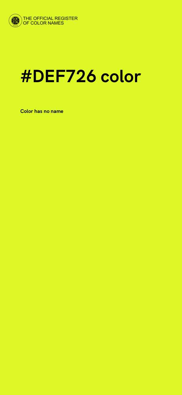 #DEF726 color image