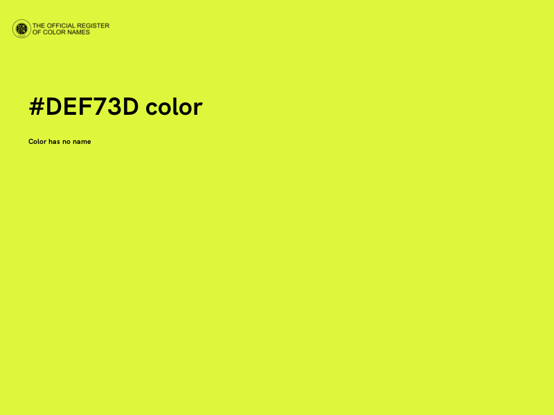 #DEF73D color image