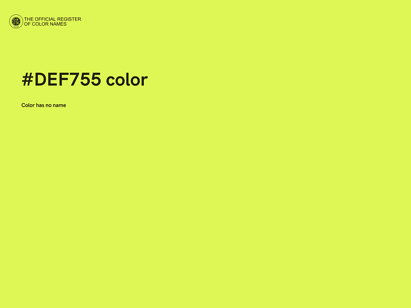 #DEF755 color image