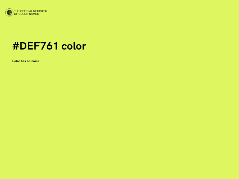 #DEF761 color image