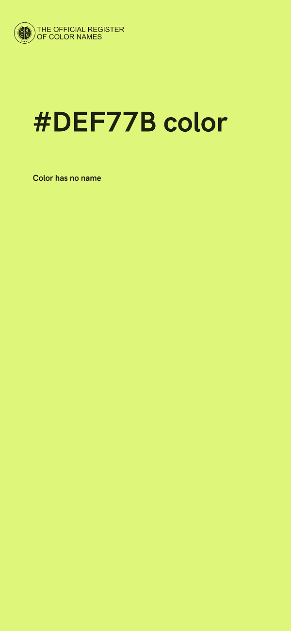#DEF77B color image