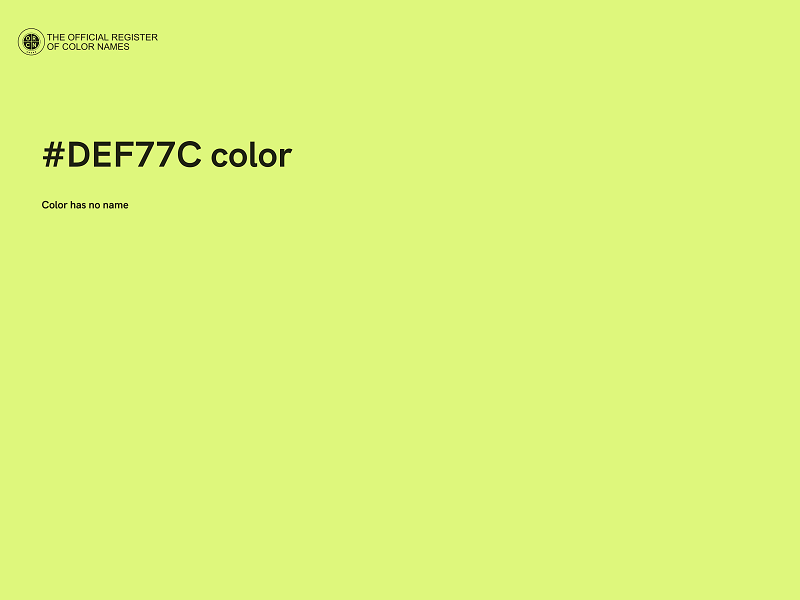 #DEF77C color image