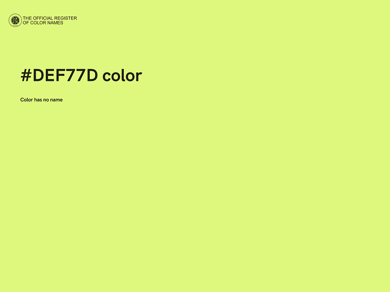 #DEF77D color image