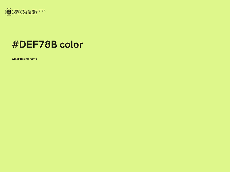 #DEF78B color image
