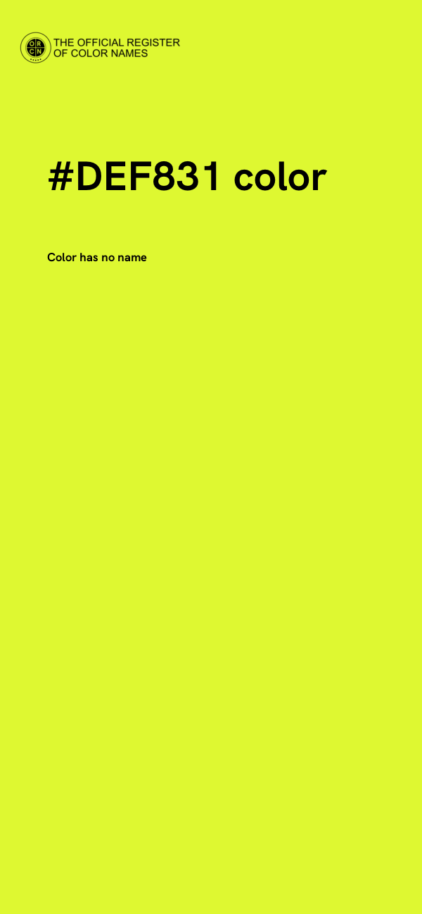 #DEF831 color image
