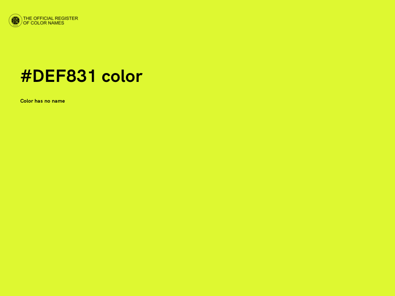 #DEF831 color image