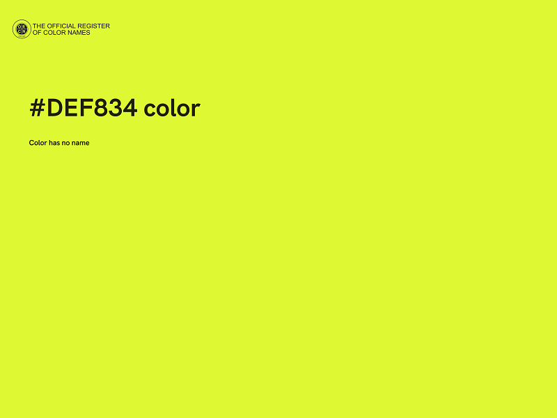 #DEF834 color image