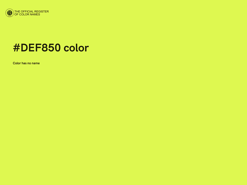 #DEF850 color image