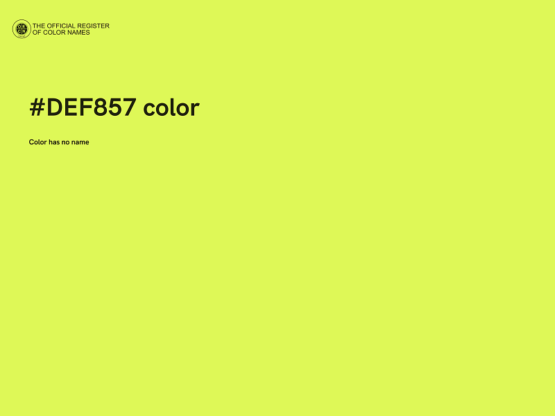 #DEF857 color image