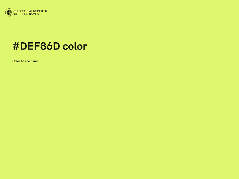 #DEF86D color image