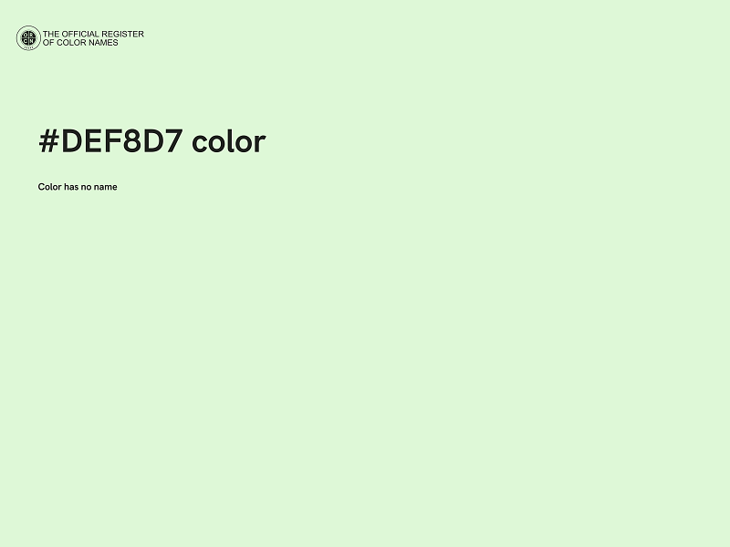 #DEF8D7 color image