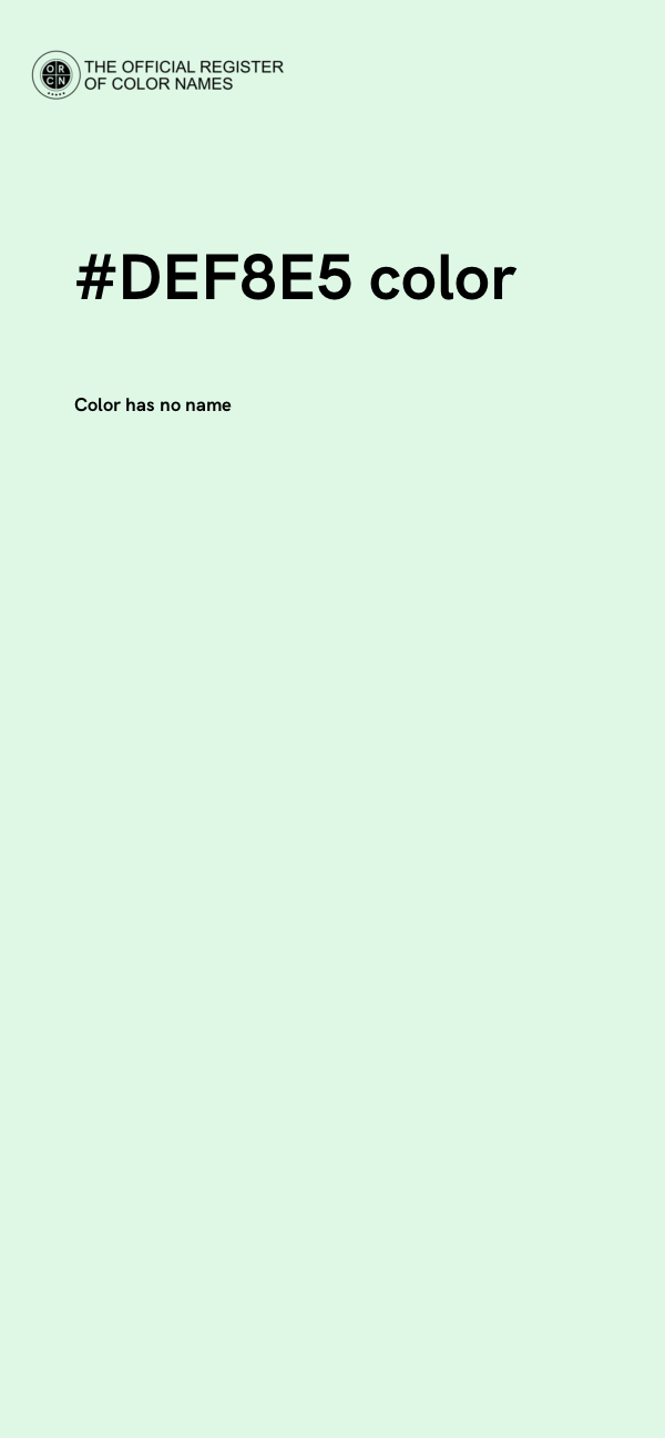 #DEF8E5 color image