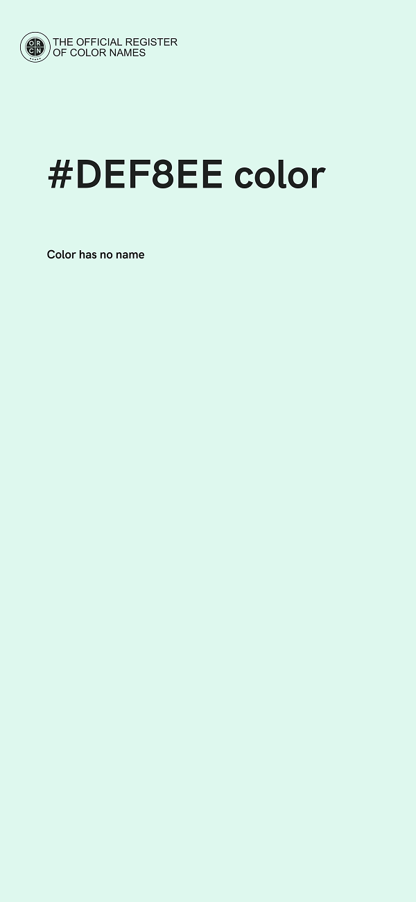 #DEF8EE color image