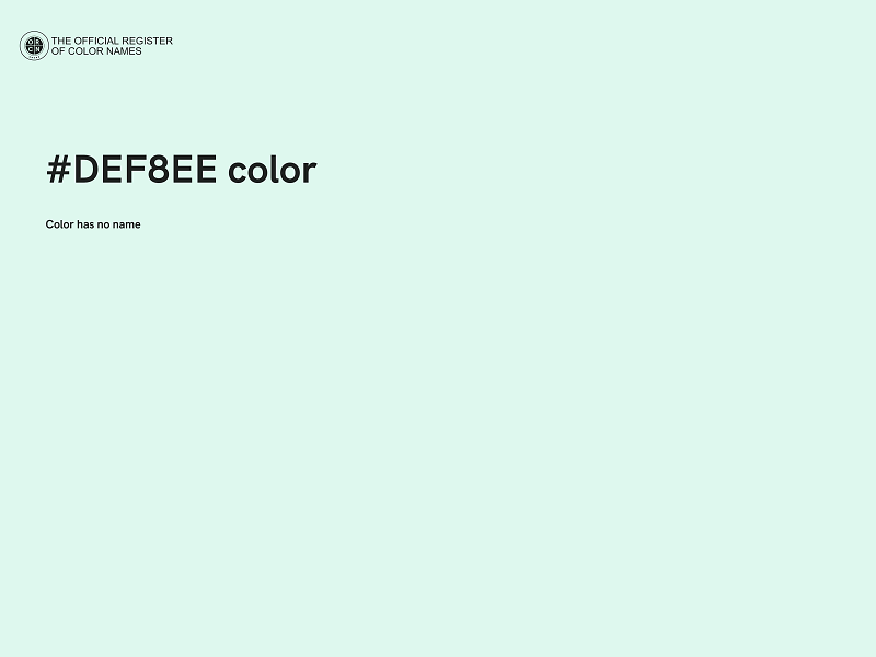 #DEF8EE color image
