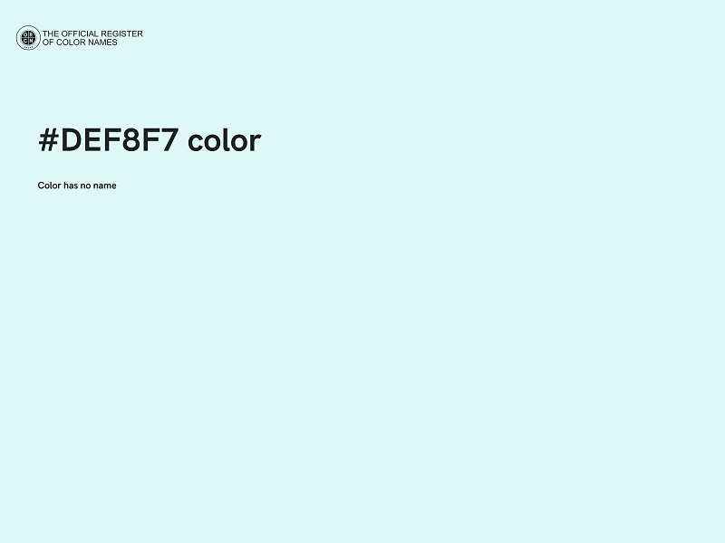 #DEF8F7 color image