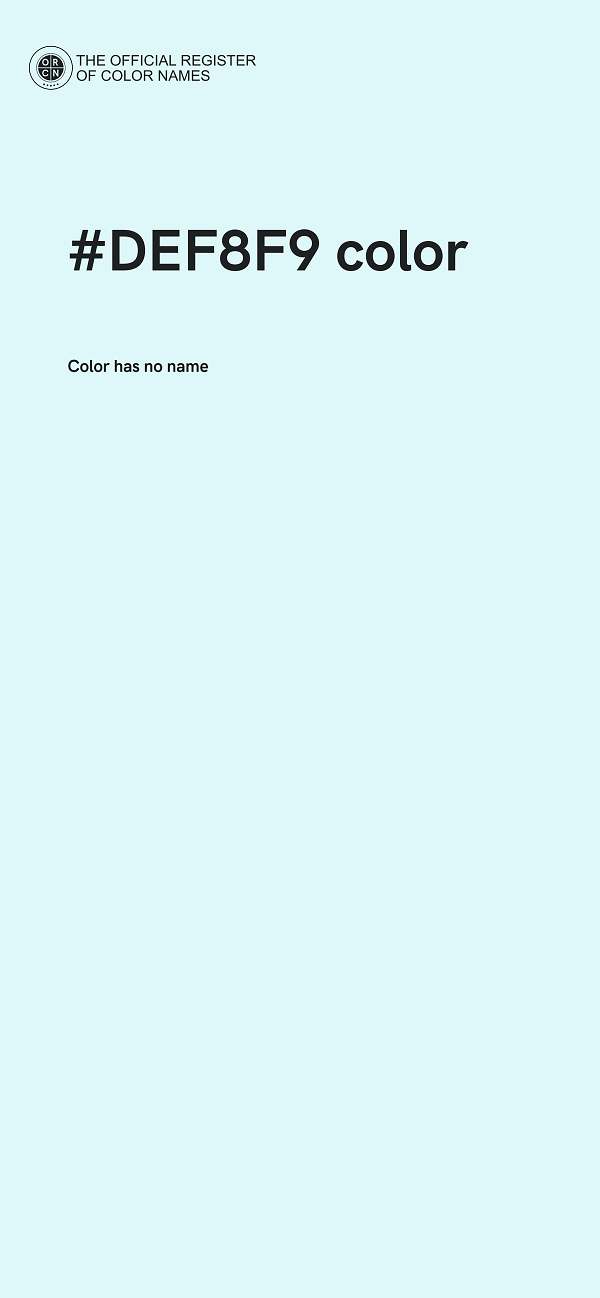 #DEF8F9 color image