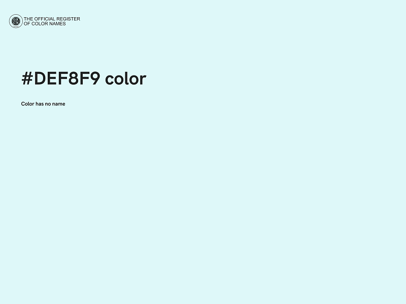 #DEF8F9 color image