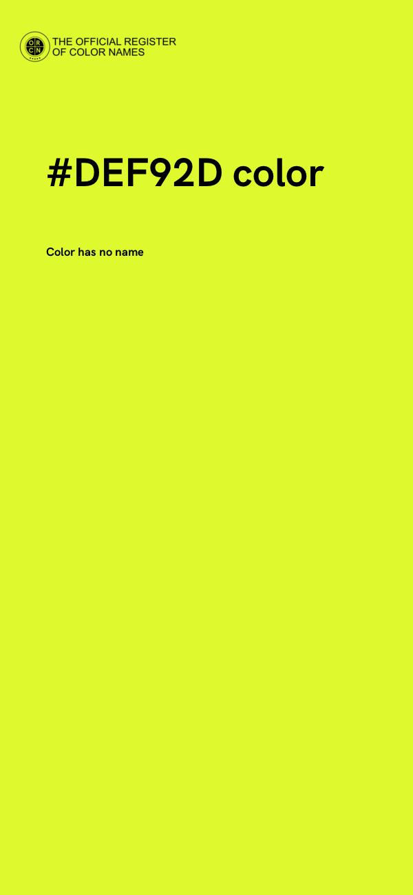#DEF92D color image